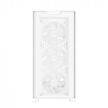 PC skriňa ASUS A21 PLUS Micro ATX biela — podporuje Micro ATX/Mini-ITX, 3x120mm predné ventilátory, 1x120mm zadný ventilátor, 360mm predný radiátor, GPU do 380 mm