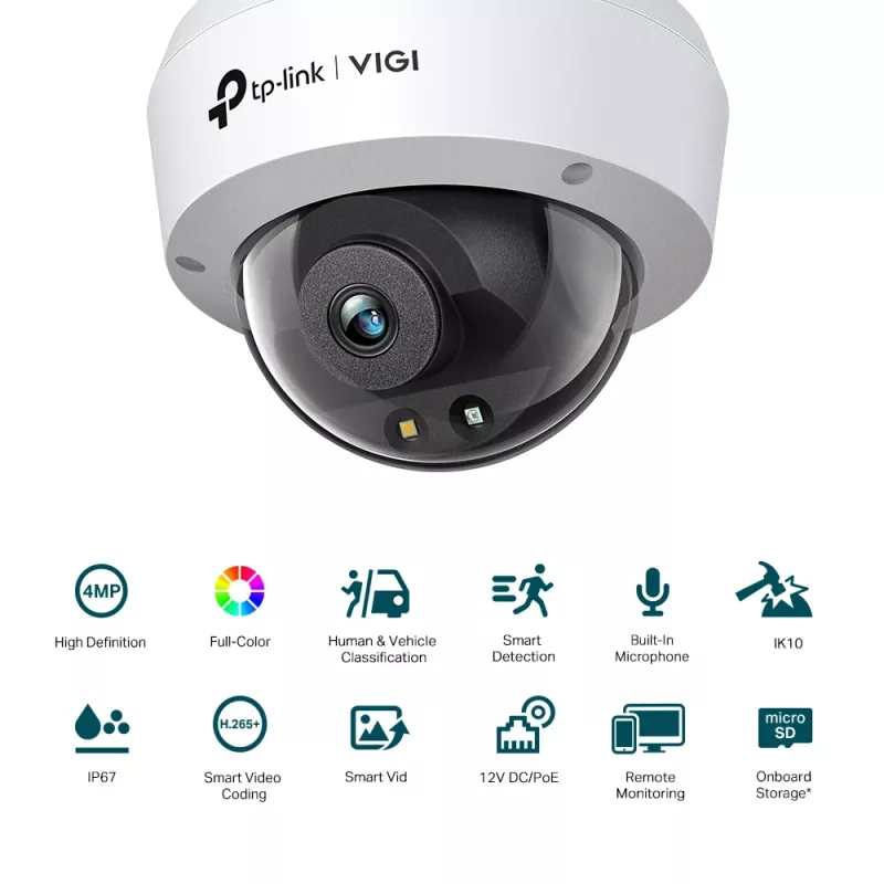 IP bezpečnostná kamera TP-Link VIGI 4MP Full-Color Dome
