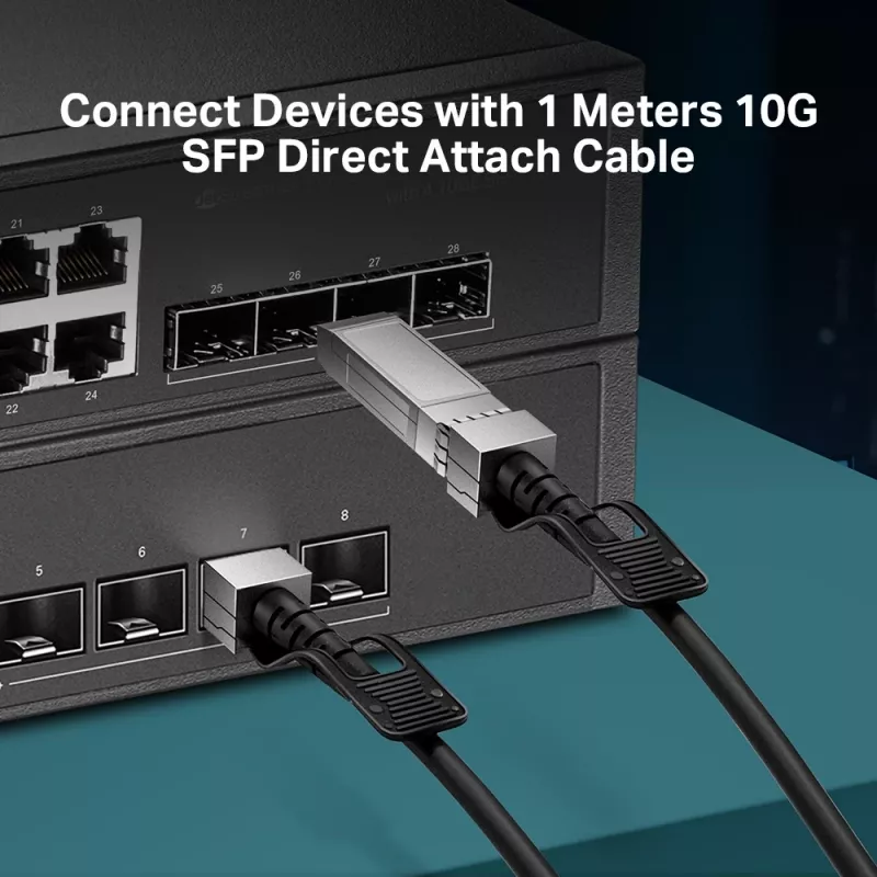 TP-Link 1M Direct Attach SFP+ kábel pre 10 Gigabit pripojenia