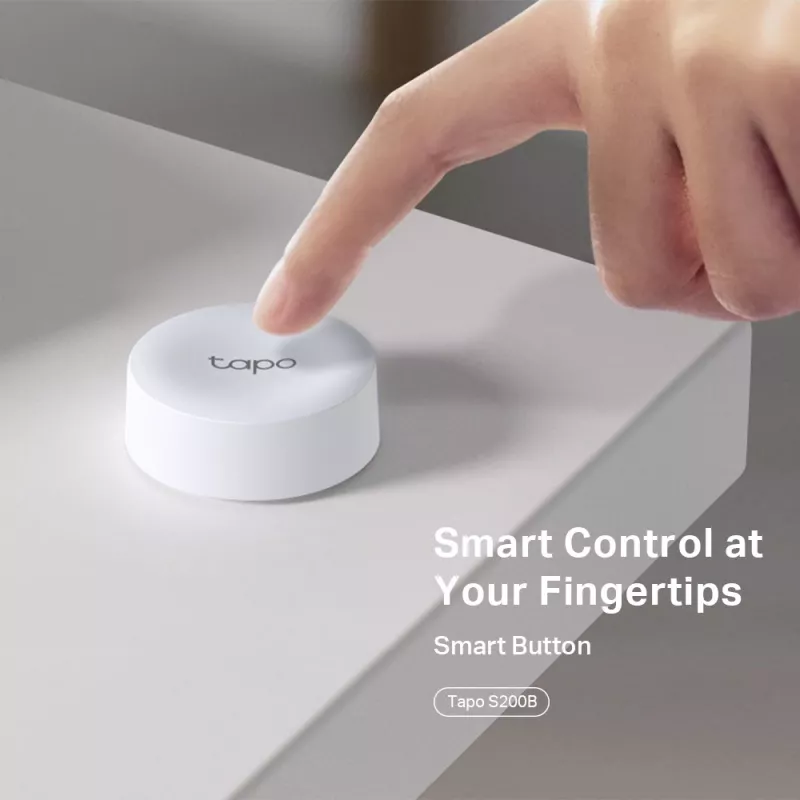 TP-Link Tapo Smart Button, bezdrôtový, biely, nástenný, 868, 922 MHz, vnútorný, Android, iOS