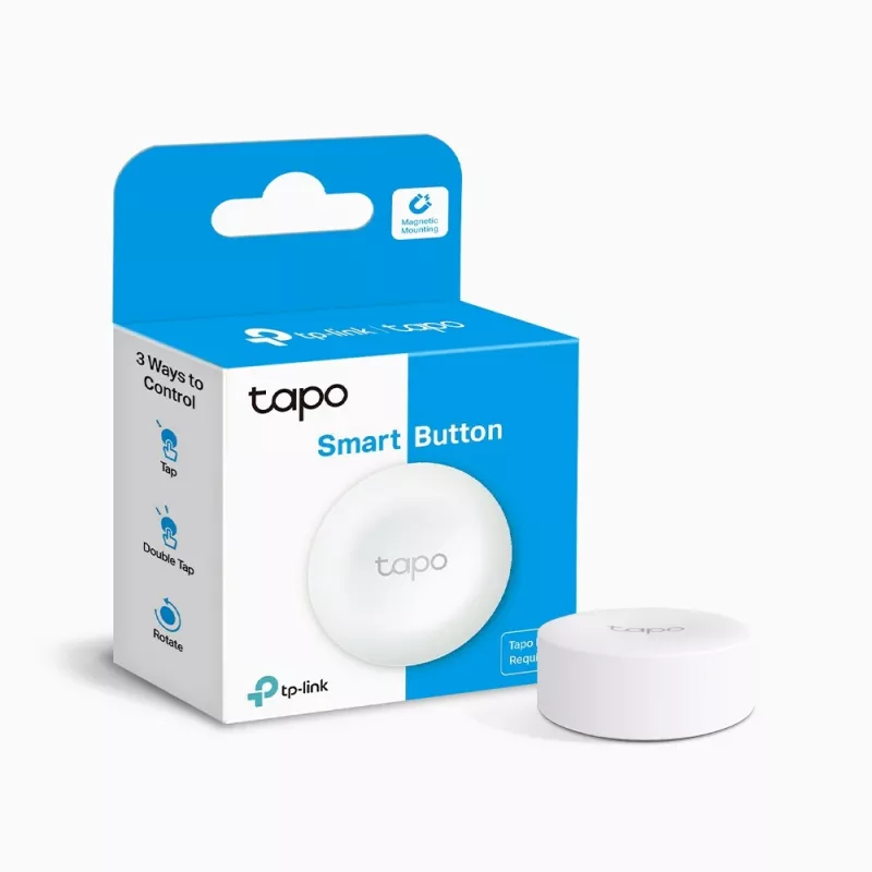 TP-Link Tapo Smart Button, bezdrôtový, biely, nástenný, 868, 922 MHz, vnútorný, Android, iOS