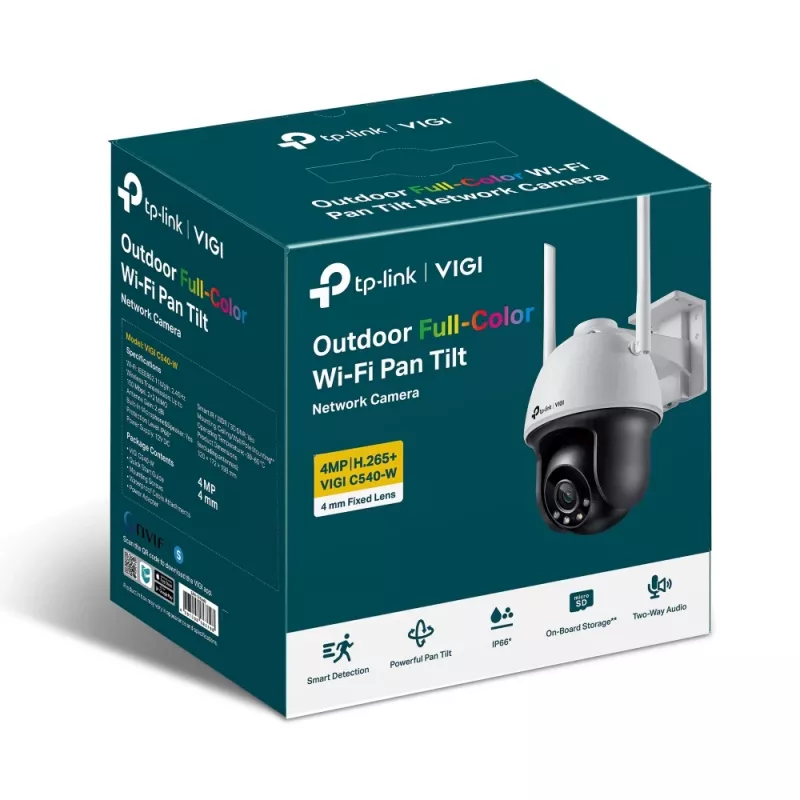 TP-Link VIGI 4MP vonkajšia Full-Color Wi-Fi Pan Tilt sieťová kamera