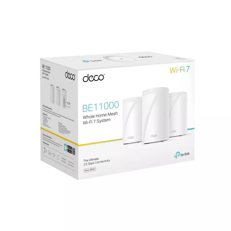 TP-Link BE9300 Whole Home Mesh Wi-Fi 7 System (Tri-Band), biela