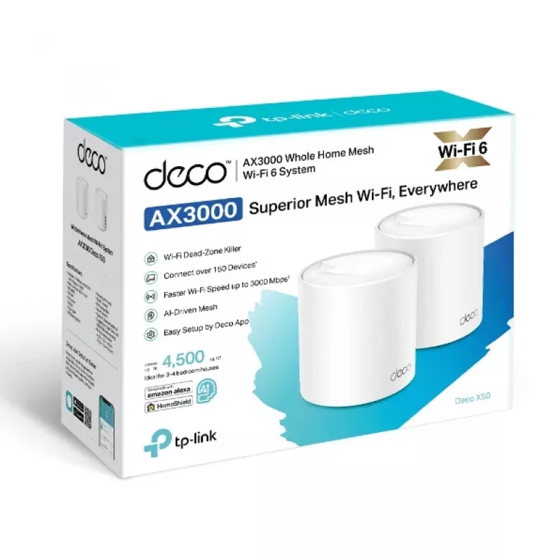 Router TP-Link AX3000 Whole Home Mesh WiFi 6 System 2.4GHz 5GHz