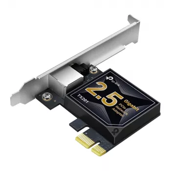 TP-Link 2,5 Gigabit PCIe sieťový adaptér, interný, káblový, PCI Express, Ethernet, 2500 Mbit/s, čierna, sivá