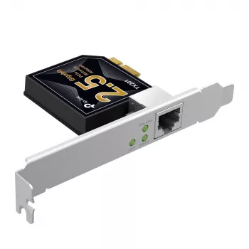 TP-Link 2,5 Gigabit PCIe sieťový adaptér, interný, káblový, PCI Express, Ethernet, 2500 Mbit/s, čierna, sivá