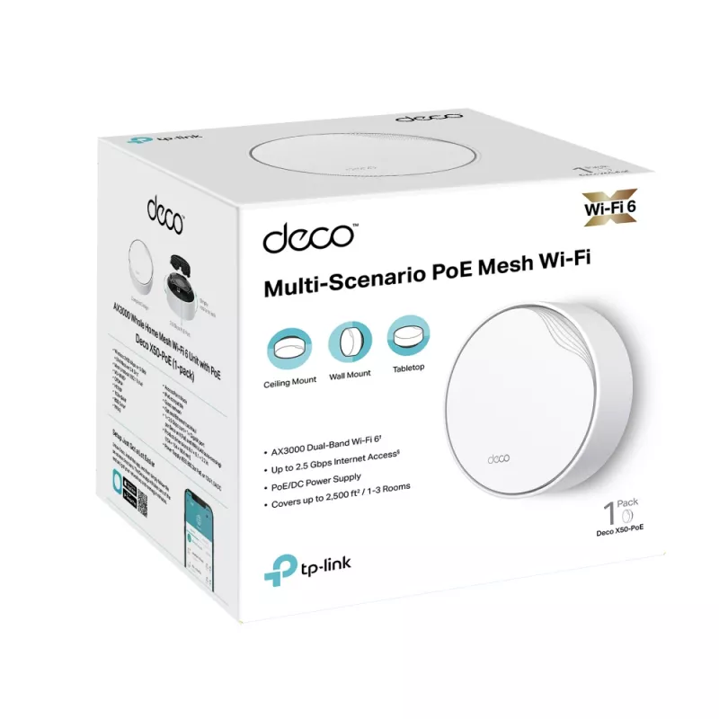 TP-Link AX3000 Whole Home Mesh Wi-Fi 6 jednotka s PoE