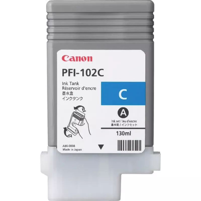 Canon PFI-102C atramentová kazeta originál azúrová