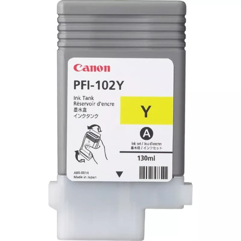 Canon PFI-102Y atramentová kazeta originál žltá
