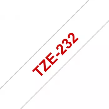 Etiketová páska Brother TZE-232 červená na bielej