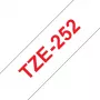 Laminovacia páska Brother TZe252 24 mm červená na bielej