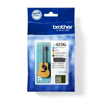 Brother LC-421XLVAL PagePack 4 ks originál vysokokapacitná (XL) čierna, azúrová, purpurová, žltá