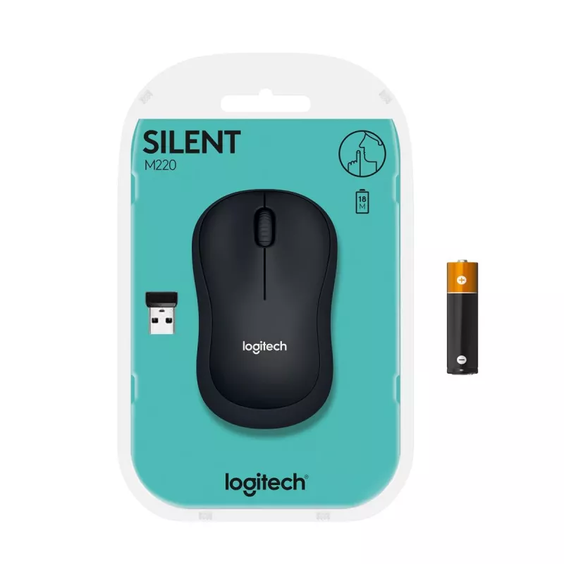 LOGITECH M220 SILENT bezdrôtová myš čierna