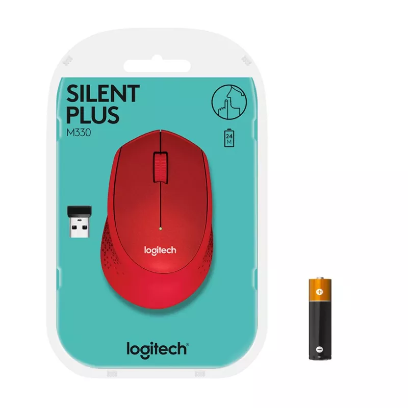 LOGITECH M330 Silent Plus červená