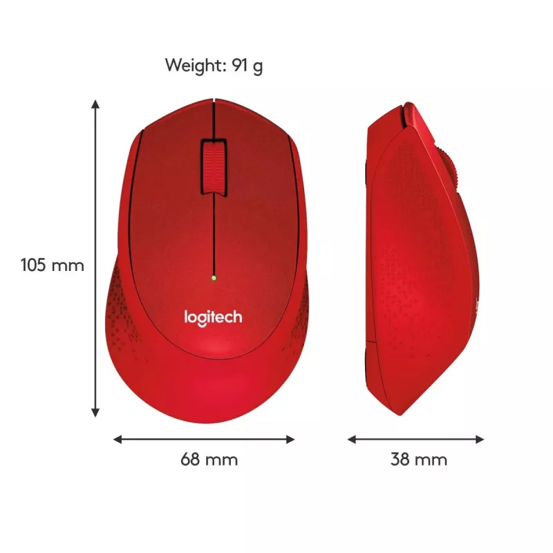 LOGITECH M330 Silent Plus červená