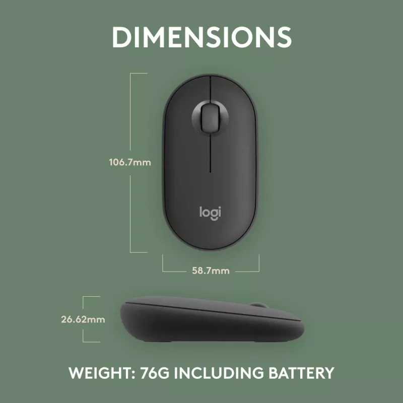 Myš Logitech M350S čierna USB optická bezdrôtová