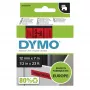 DYMO Original D1 etikety | čierna tlač na červenej páske | 12 mm x 7 m | samolepiace etikety pre popisovače LabelManager | vyrobené v Európe