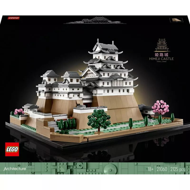 LEGO Architecture Himeji Castle 21060 stavebnica – replika modelu s detailnými vežami a základňou