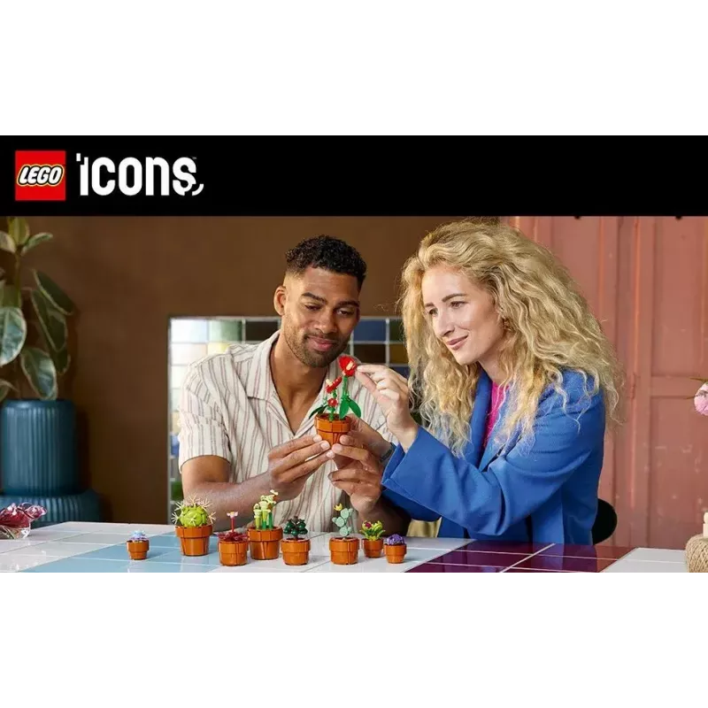 LEGO Icons mini rastliny sada 10329 — 9 malých stavebných modelov rastlín, 758 dielov, od 18 rokov