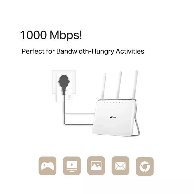 TP-Link TL-PA7017P PowerLine sieťový adaptér 1000 Mbit/s Ethernet LAN biely 1 kus