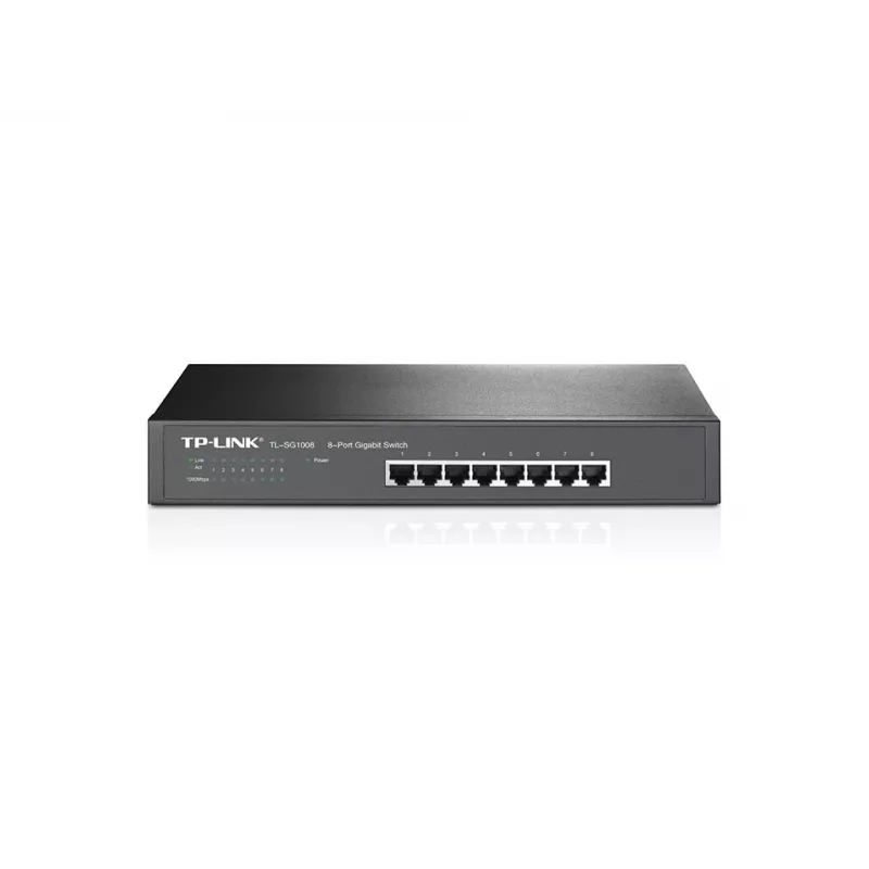 Nespravovaný switch TP-Link TL-SG1008, 8-portový Gigabit Ethernet, 16 Gbit/s
