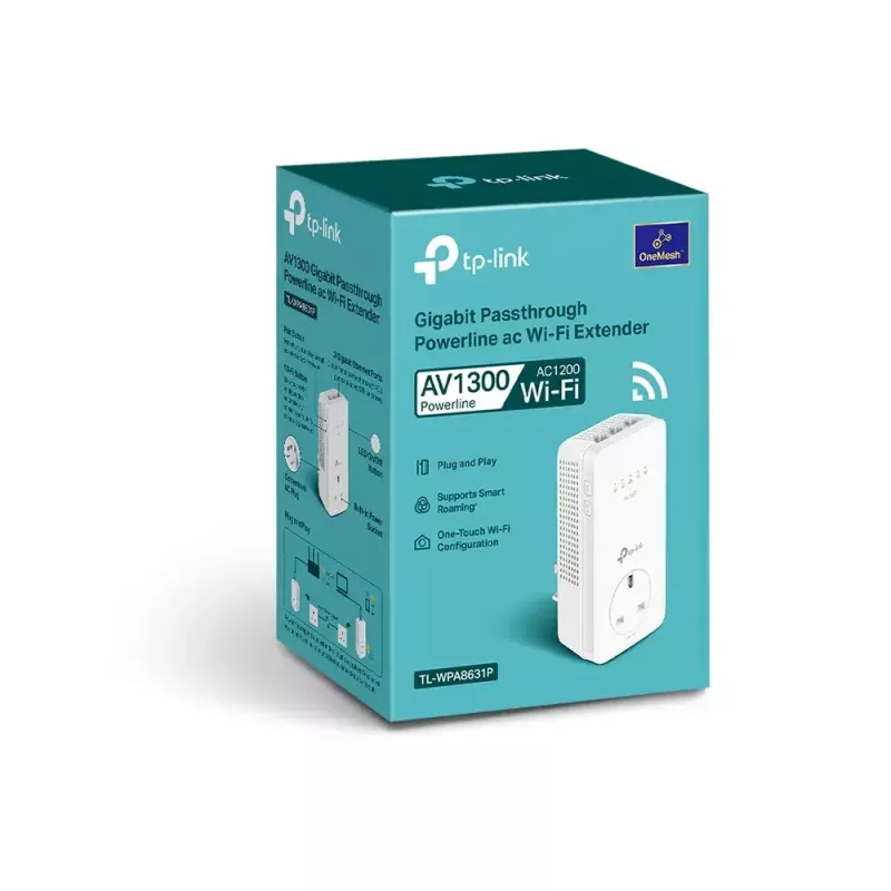 TP-Link TL-WPA8631P PowerLine sieťový adaptér 300 Mbit/s Ethernet LAN Wi-Fi biely 1 kus