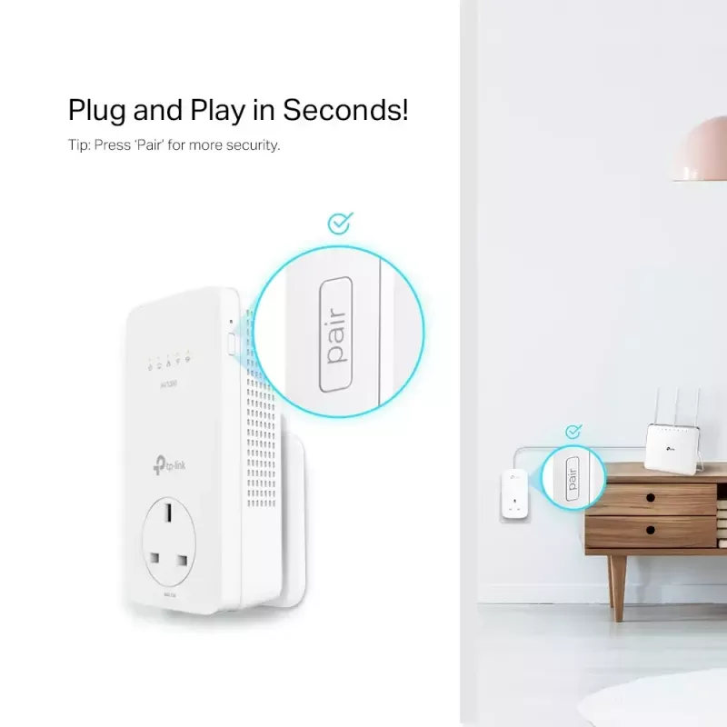 TP-Link TL-WPA8631P PowerLine sieťový adaptér 300 Mbit/s Ethernet LAN Wi-Fi biely 1 kus