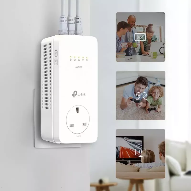 TP-Link TL-WPA8631P PowerLine sieťový adaptér 300 Mbit/s Ethernet LAN Wi-Fi biely 1 kus
