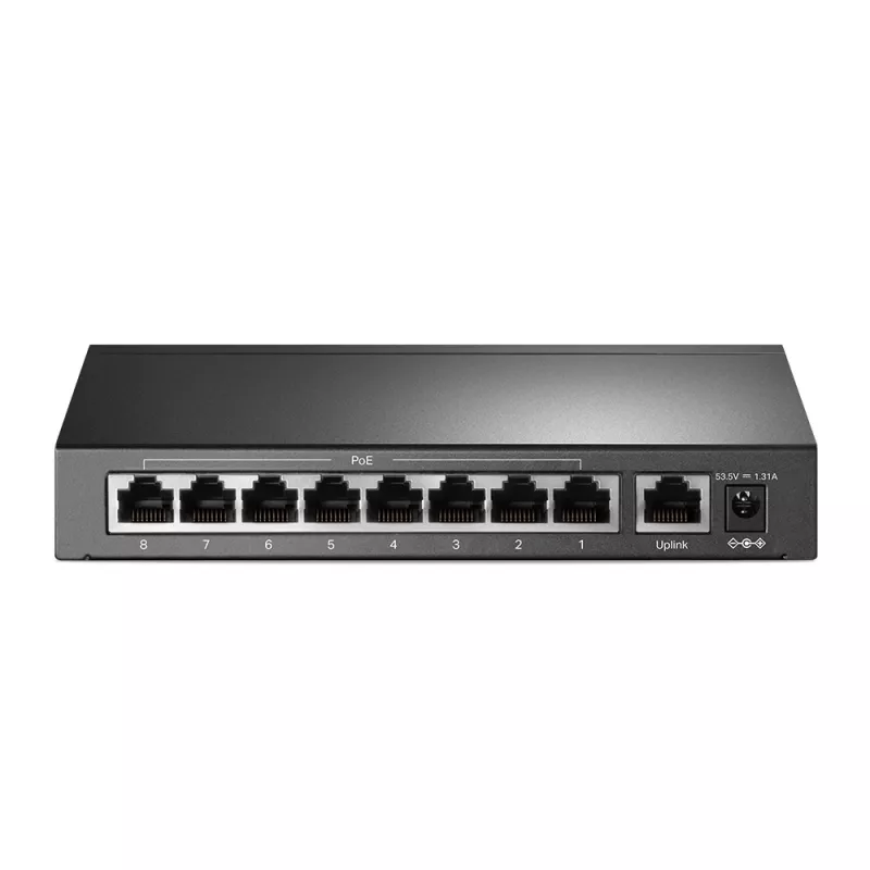 TP-Link 9-portový 10/100Mbps stolný switch s 8-portovým PoE+