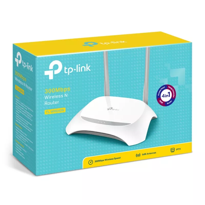 TP-Link TL-WR840N bezdrôtový router Fast Ethernet Single-Band (2,4 GHz) sivý, biely
