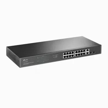TP-Link 18-portový Gigabit rackový switch so 16 PoE+, nespravovaný, Gigabit Ethernet (10/100/1000), plný duplex, Power over Ethernet (PoE), racková montáž, 1U