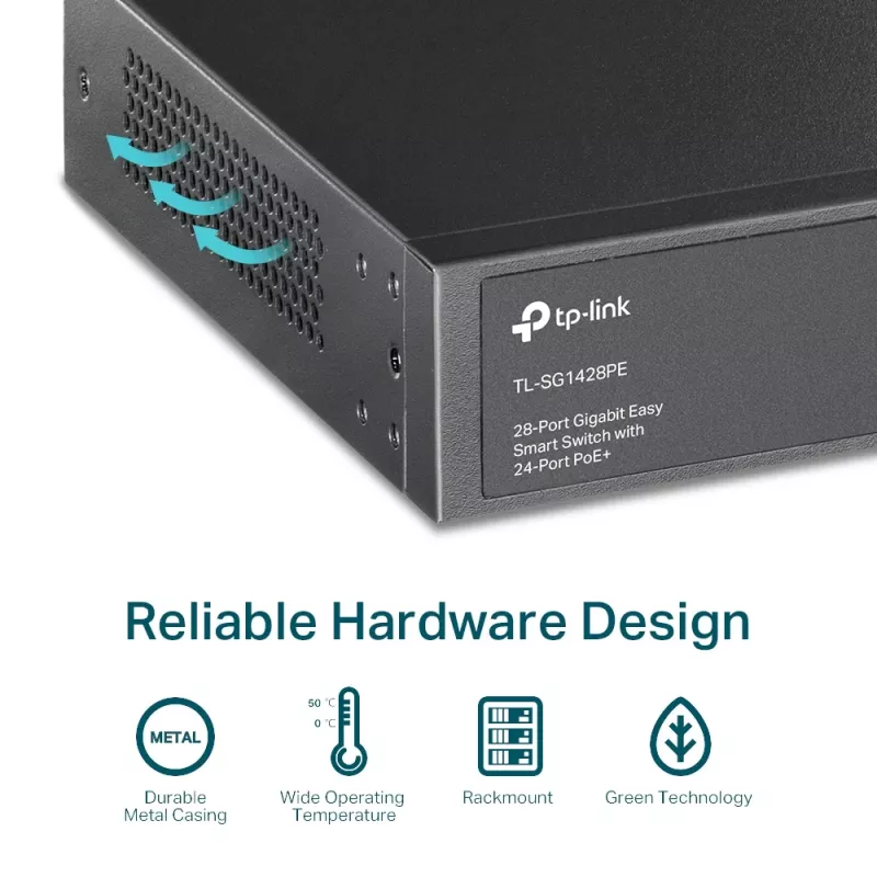 Spravovaný switch TP-Link TL-SG1428PE 28-portový Gigabit s 24-portovým PoE+
