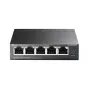 TP-Link 5-portový 10/100Mbps stolný PoE switch so 4 portmi, nespravovaný, Fast Ethernet (10/100), plný duplex, Power over Ethernet (PoE)