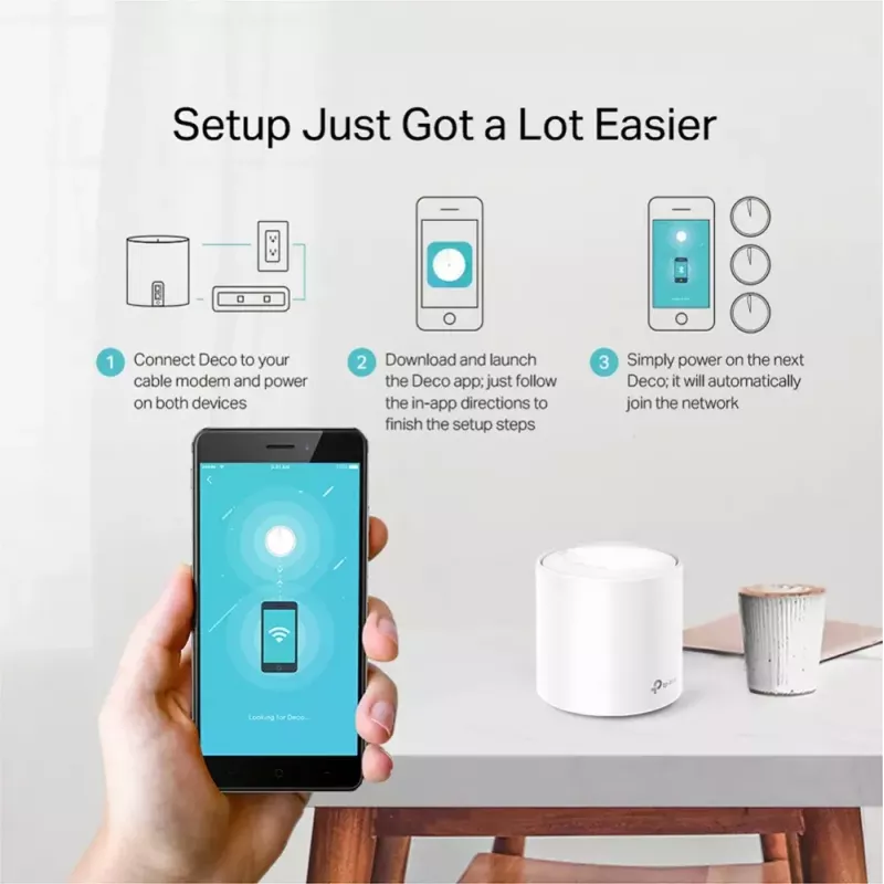 TP-Link AX1800 Whole Home Mesh Wi-Fi 6 System, balenie 3 ks