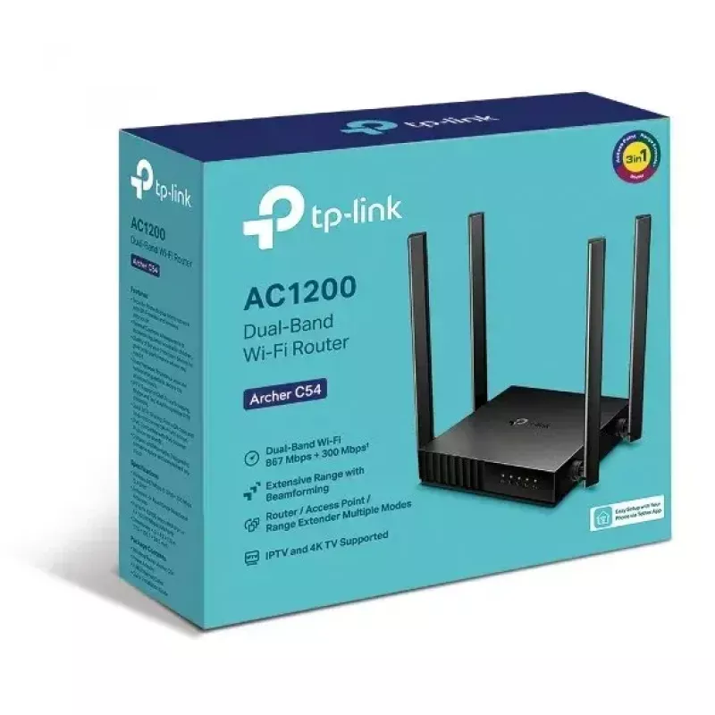 TP-Link Archer C54 WLAN router Fast Ethernet dvojpásmový (2,4 GHz / 5 GHz) čierny