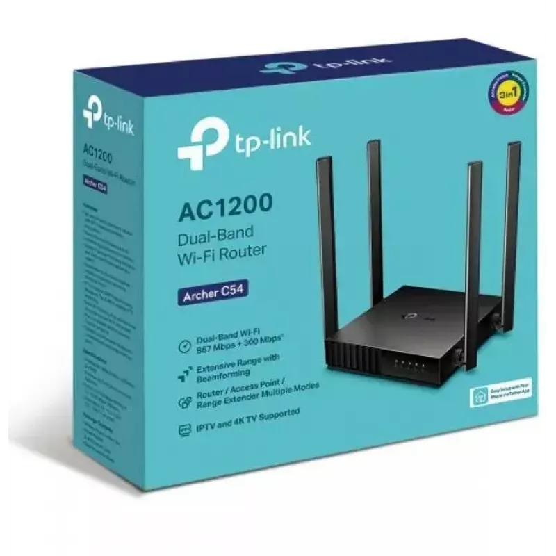 TP-Link Archer C54 WLAN router Fast Ethernet dvojpásmový (2,4 GHz / 5 GHz) čierny