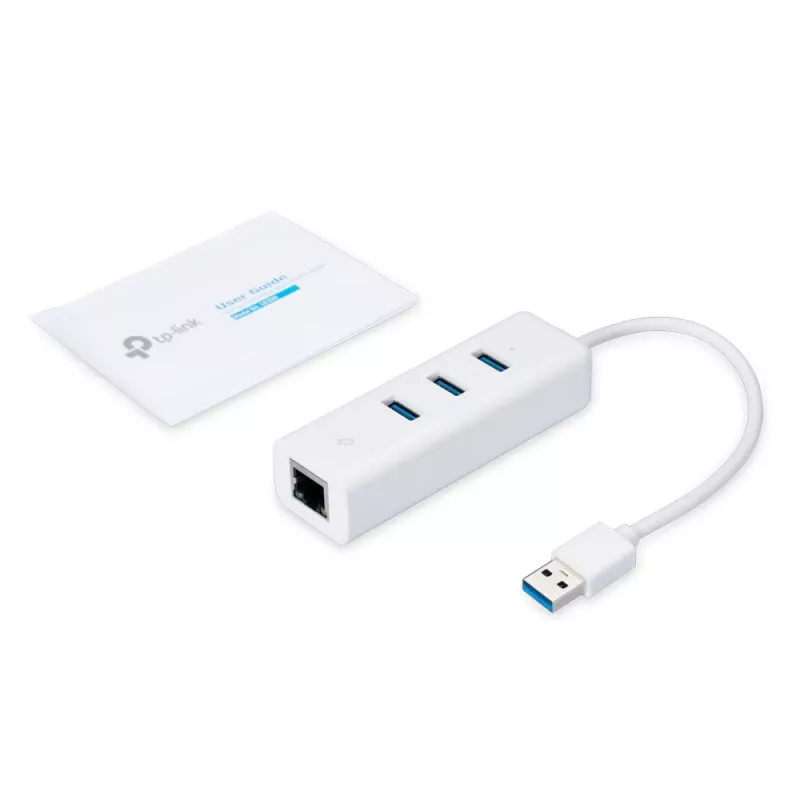 TP-Link UE330 dokovacia stanica/portový replikátor pre notebook káblový USB 3.2 Gen 1 (3.1 Gen 1) Type-A biela
