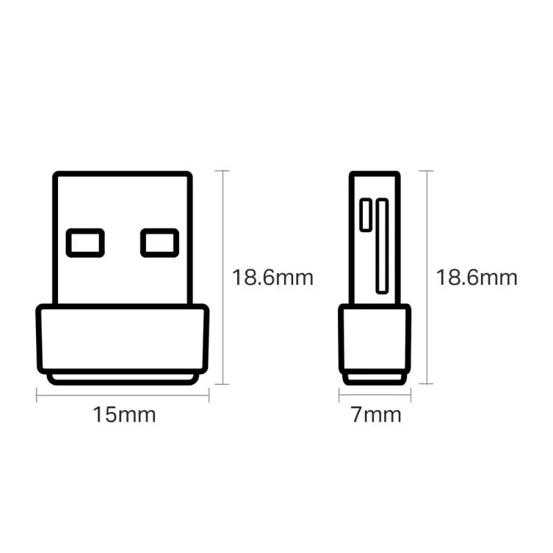 TP-Link Nano AC600 USB WiFi adaptér (Archer T2U Nano) – 2,4G/5G dvojpásmový bezdrôtový sieťový transceiver
