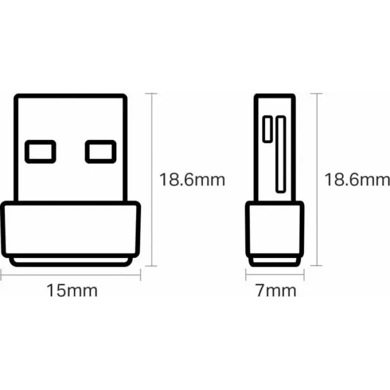 TP-Link Nano AC600 USB WiFi adaptér (Archer T2U Nano) – 2,4G/5G dvojpásmový bezdrôtový sieťový transceiver
