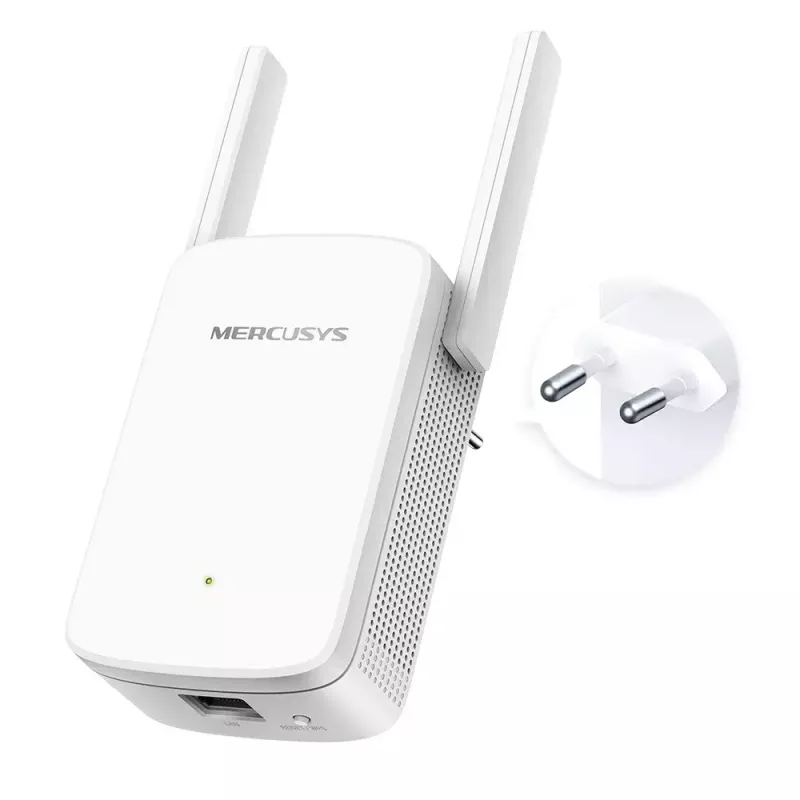 WLAN zosilňovač signálu MERCUSYS ME30 AC1200 — dvojpásmový 802.11b/g, 2 externé antény, 1x RJ-45