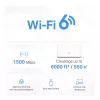 Mesh systém MERCUSYS Halo H60X (balenie 3 ks) — dvojpásmový Wi‑Fi 6, až do 1500 Mbit/s, pokrytie 550 m², 2× LAN porty