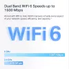 Mesh systém MERCUSYS Halo H60X (balenie 3 ks) — dvojpásmový Wi‑Fi 6, až do 1500 Mbit/s, pokrytie 550 m², 2× LAN porty