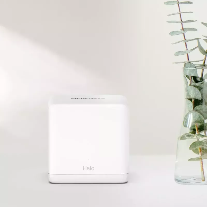 Mesh systém MERCUSYS Halo H60X (balenie 3 ks) — dvojpásmový Wi‑Fi 6, až do 1500 Mbit/s, pokrytie 550 m², 2× LAN porty