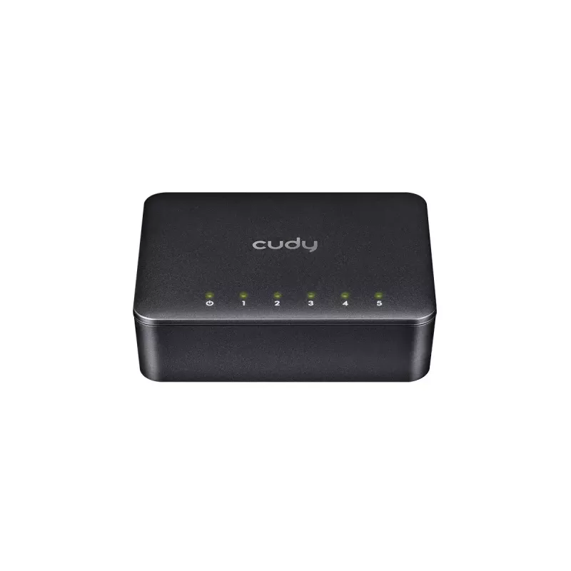 Sieťový switch Cudy GS105D, 5-portový Gigabit Ethernet (10/100/1000), 1 Gbit/s šírka pásma, DC 5V napájanie
