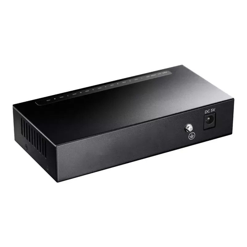 Sieťový switch Cudy GS108 — 8-portový Gigabit Ethernet (10/100/1000), čierna, 16 Gbit/s switching kapacita
