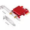 Interná WLAN/Bluetooth PCIe sieťová karta Cudy WE3000S — trojpásmová 2.4/5/6 GHz, Intel AX210, Bluetooth 5.2, 2400 Mbit/s, Full-Height/Low-Profile