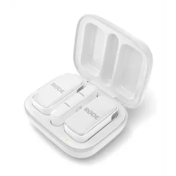 Pripínací mikrofón RØDE Wireless Micro — bezdrôtový USB lavalier, 20–20000 Hz, 24-bit, 100 m dosah, biely