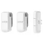Pripínací mikrofón RØDE Wireless Micro — bezdrôtový USB lavalier, 20–20000 Hz, 24-bit, 100 m dosah, biely