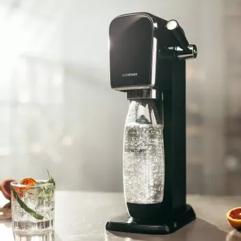 SodaStream ART čierny Steel sýfon na vodu 1L Carbonator 60L