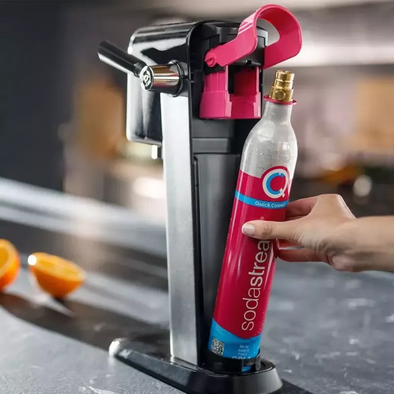 SodaStream ART čierny Steel sýfon na vodu 1L Carbonator 60L